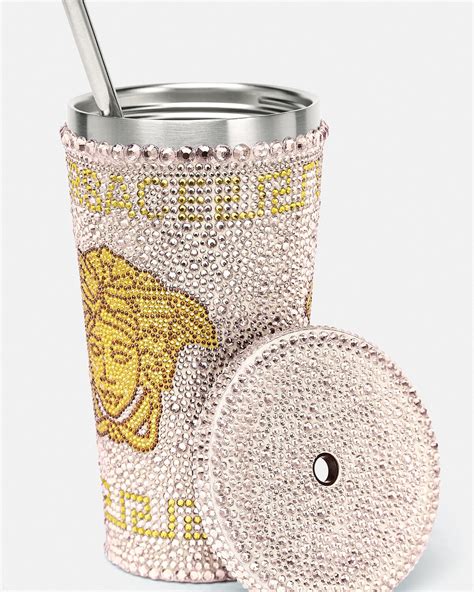 versace medusa studded travel cup